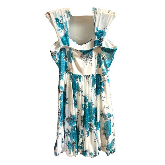 Sleeveless White & Blue Floral Dress By Speechless XS 100% Polyester - Picture 7 of 7